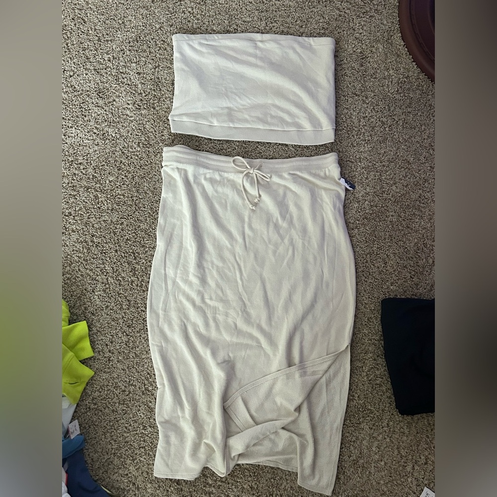 Universal Thread Cream Two-Piece Skirt Set